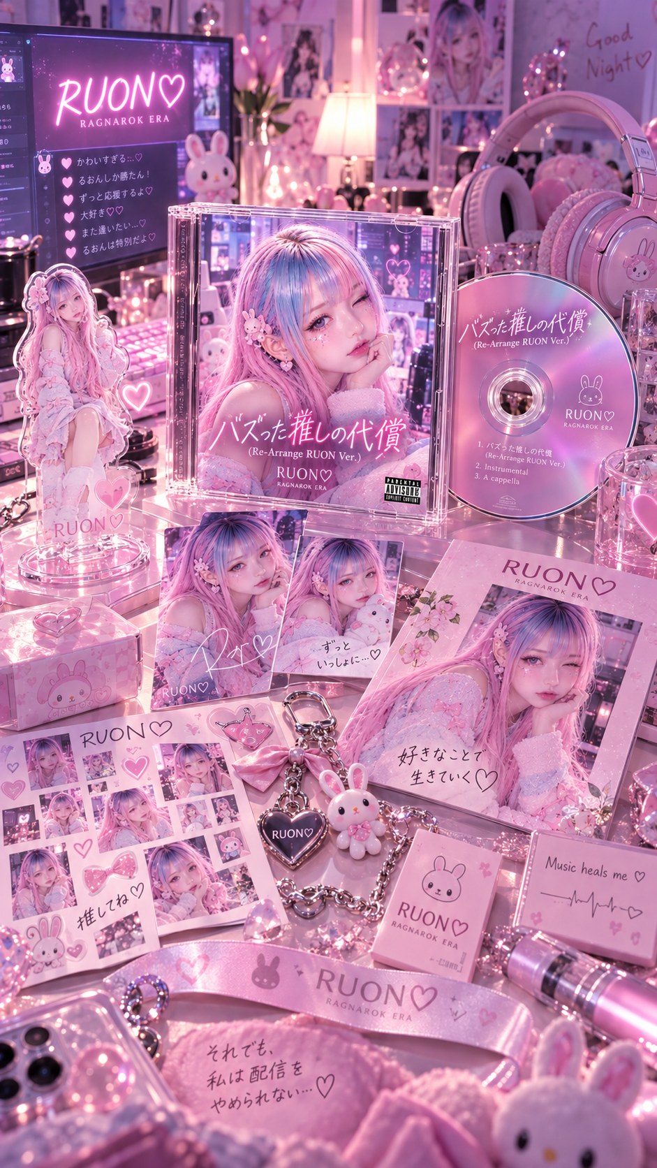 琉音のグッズが並ぶビジュアル